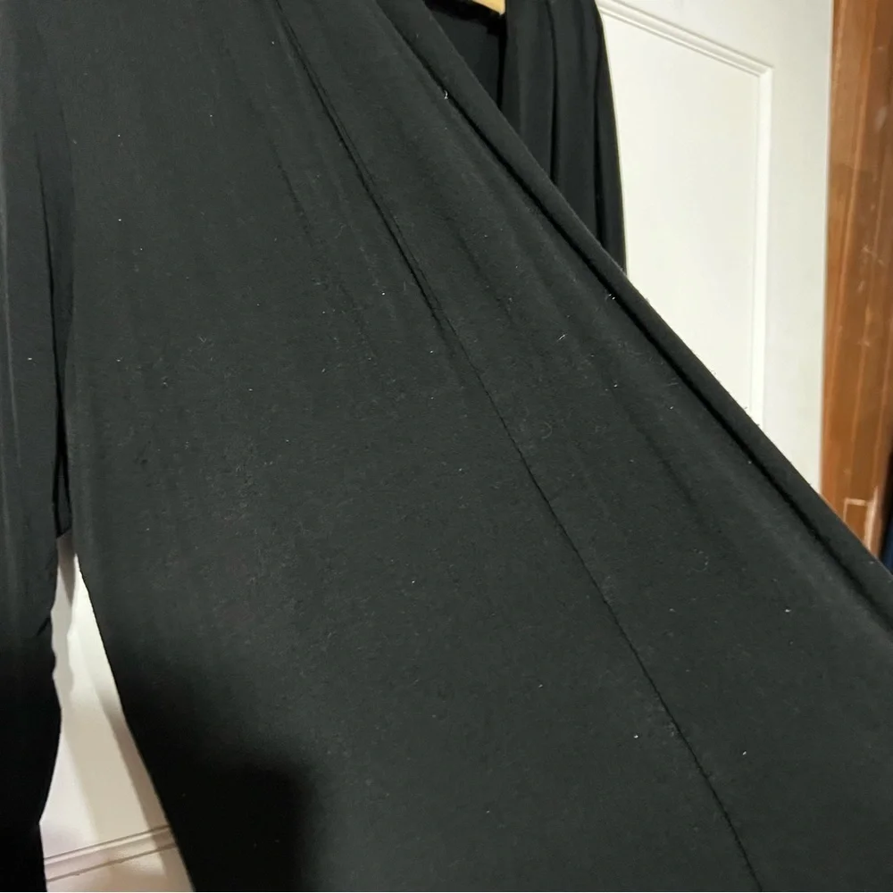 Vince Camuto Drape Open Front Lightweight Sweater Black Size 1X - Picture 5 of 6